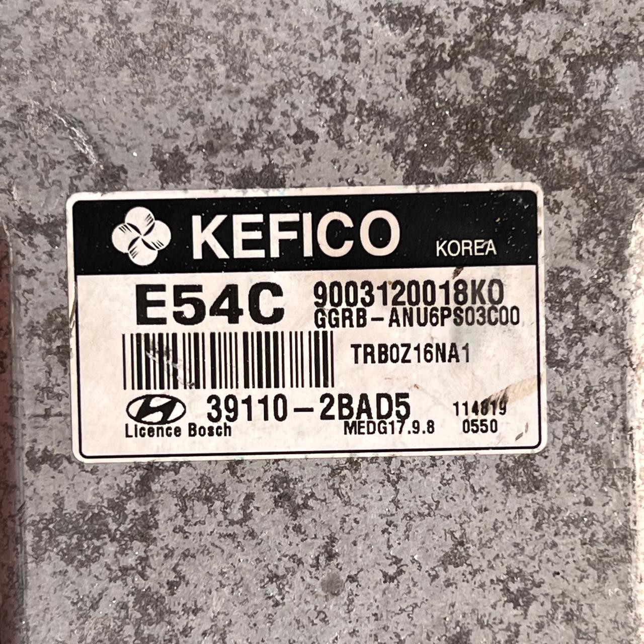 2012 Hyundai Accent Engine Control Computer ECM ECU 39110-2BAD5  391102BAD5